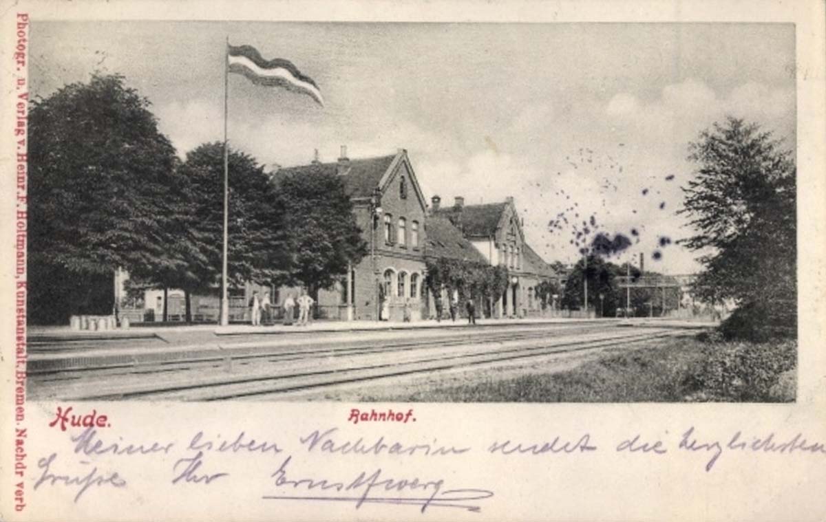 Hude (Oldenburg). Bahnhof, 1906
