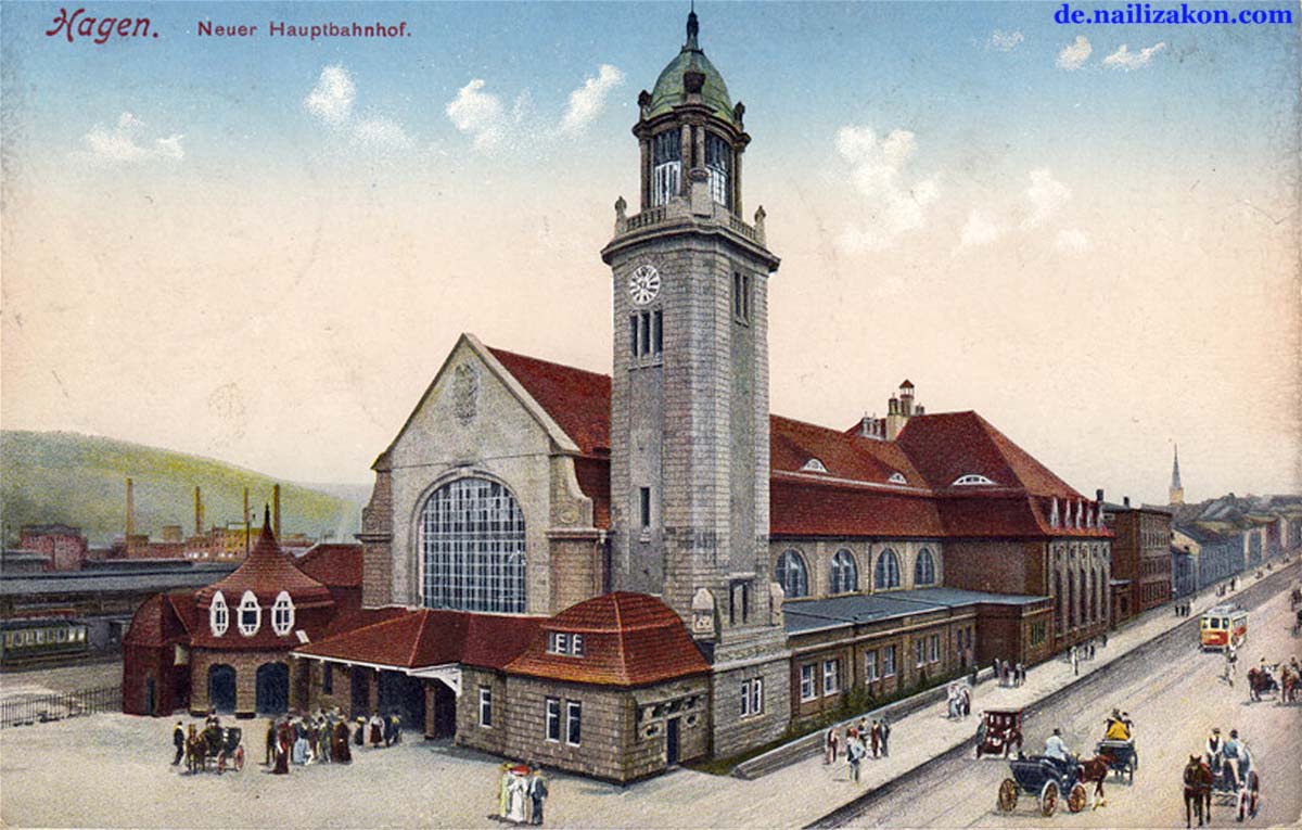 Hagen. Neuer Hauptbahnhof, 1910