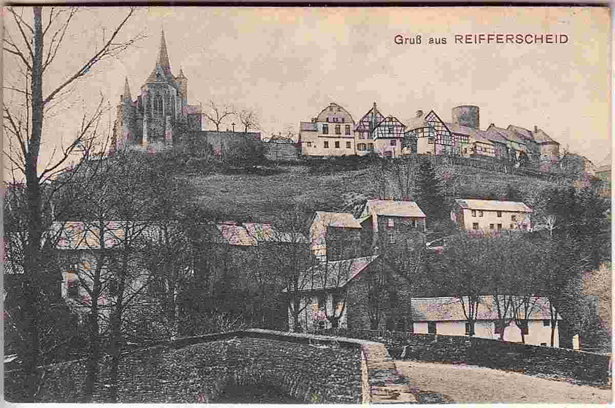 Hellenthal. Reifferscheid, historisches Burgdorf, 1913
