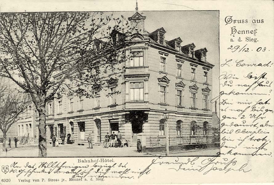 Hennef (Sieg). Bahnhof Hotel, 1903