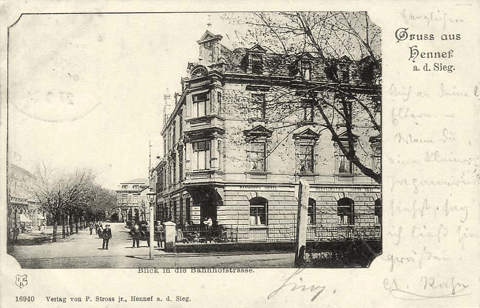 Hennef (Sieg). Bahnhofstraße, 1901