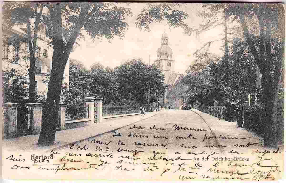 Herford. Deichthor-Brücke, 1904