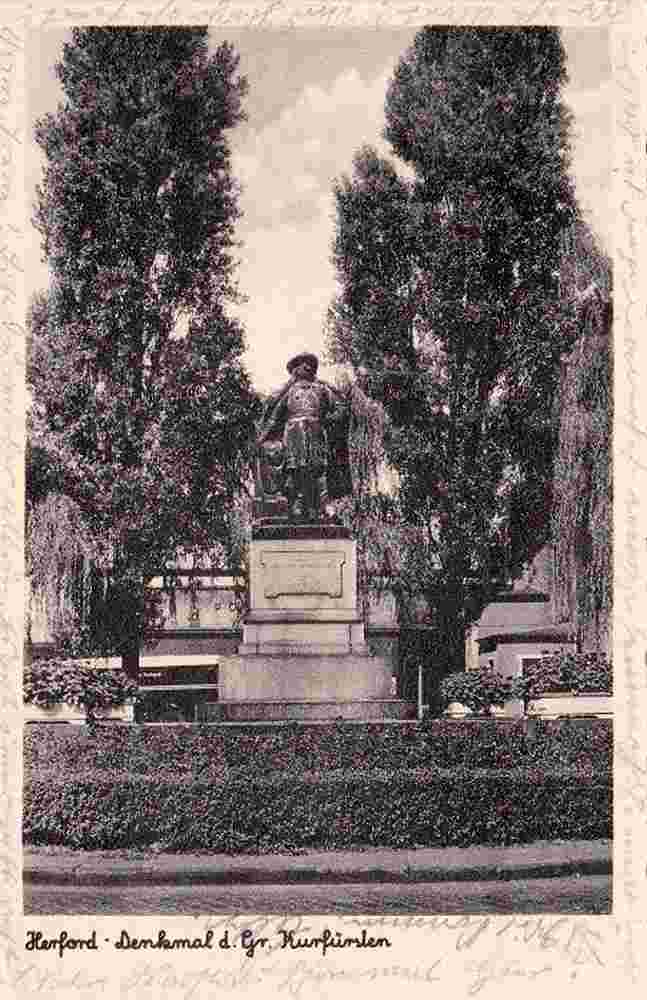 Herford. Denkmal des Großen Kurfürsten, 1943