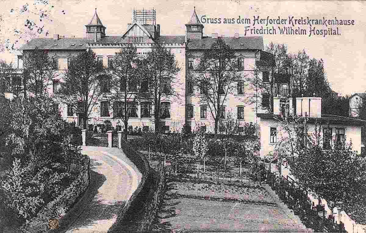 Herford. Kreiskrankenhaus 'Friedrich Wilhelm Hospital', 1914