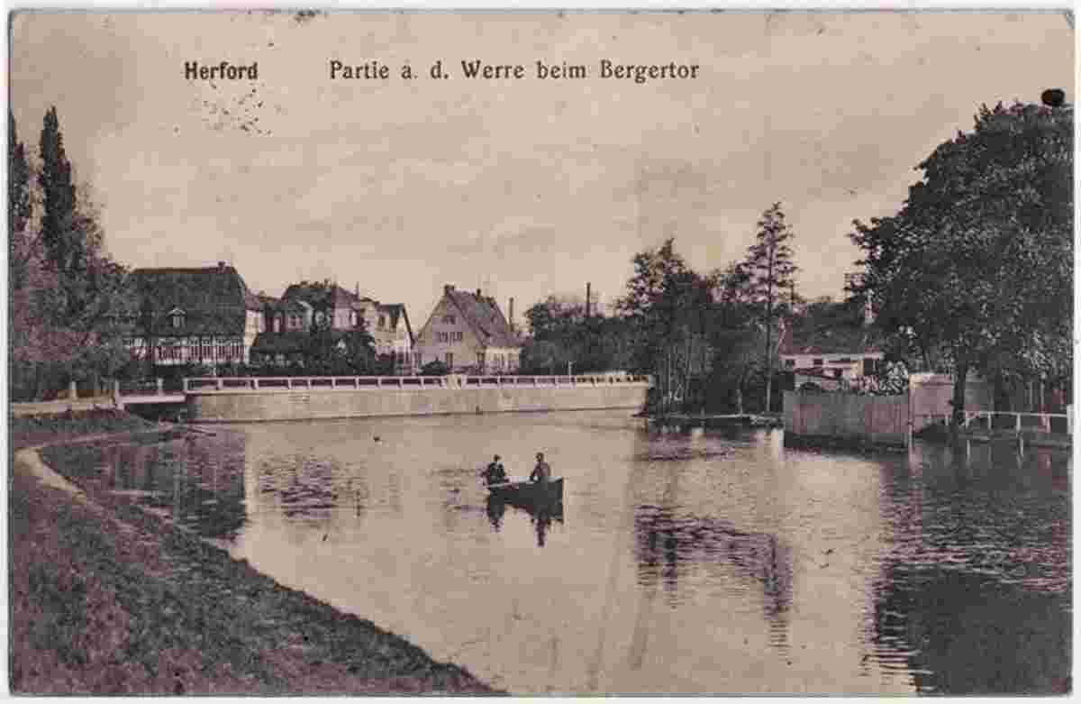 Herford. Werre beim Bergertor, 1915
