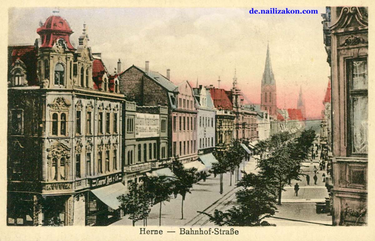 Herne. Bahnhofstraße, 1910