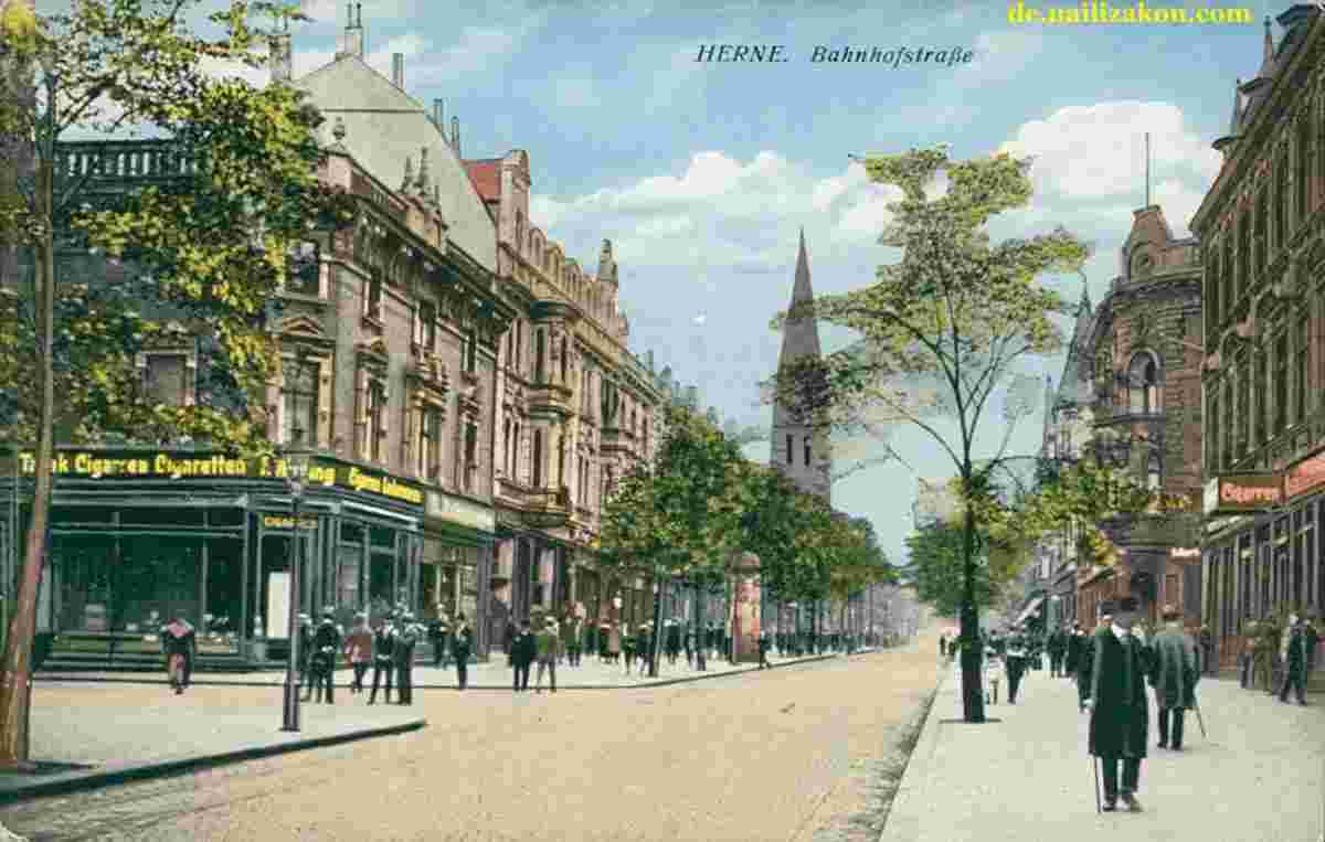 Herne. Bahnhofstraße, 1918