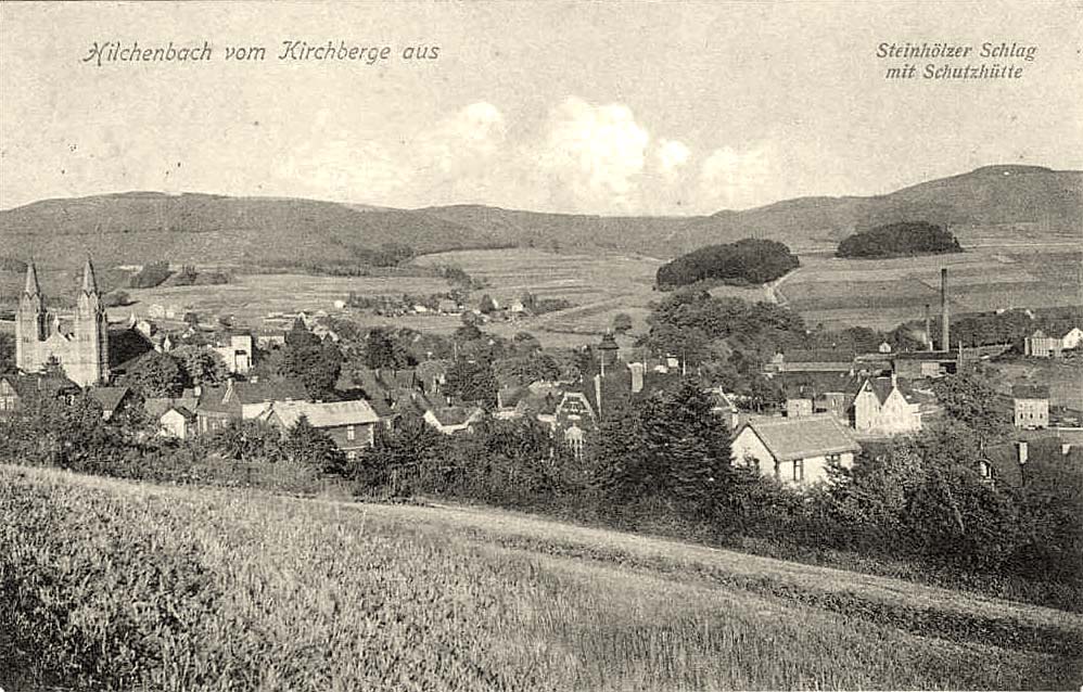 Hilchenbach. Panorama der Stadt vom Kirchberge