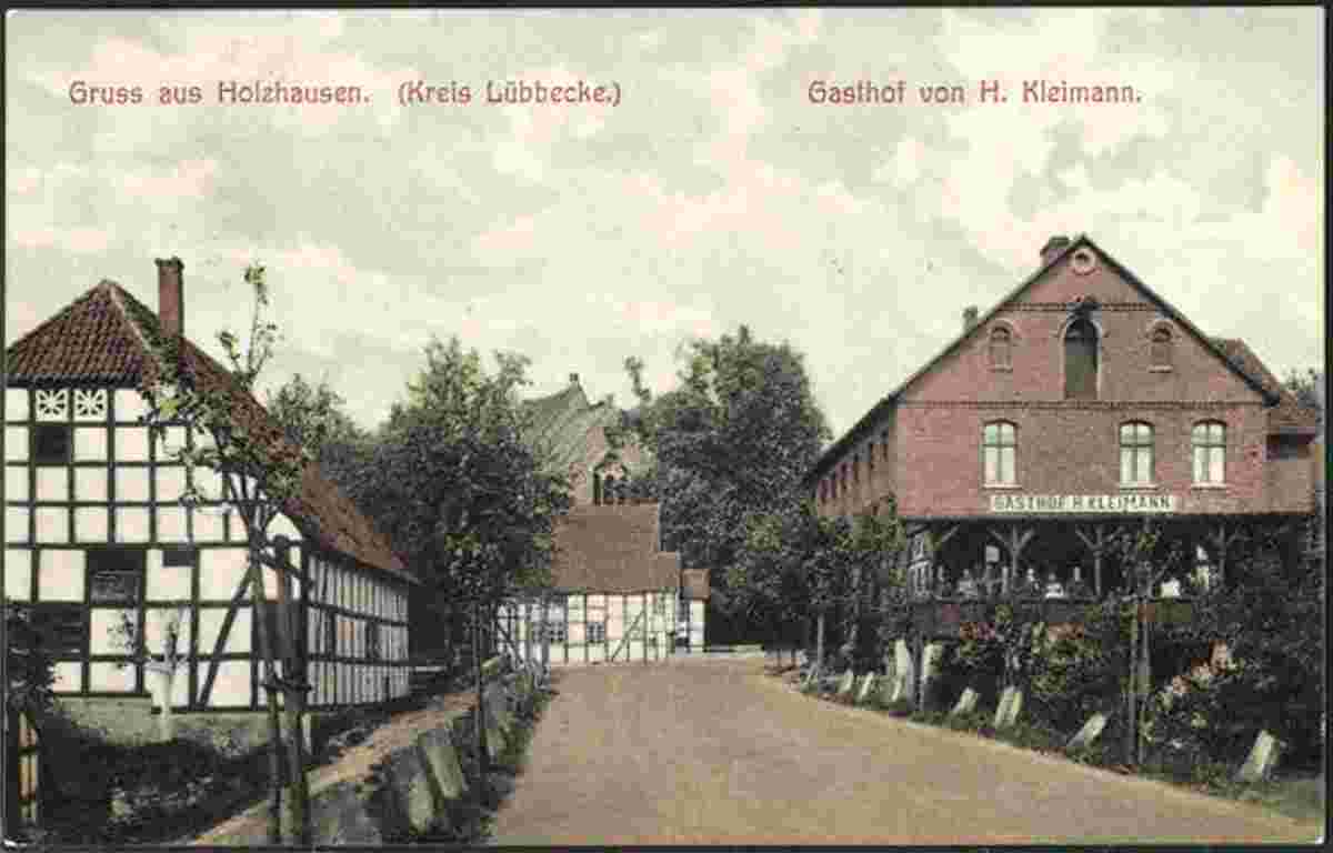 Hille. Holzhausen II - Gasthaus von H. Kleimann, 1908