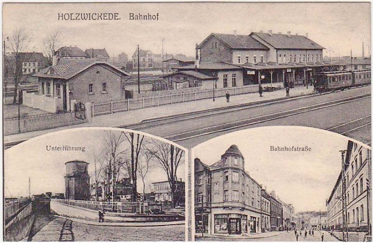 Holzwickede. Bahnhof, Unterführung, Bahnhofstraße, um 1910