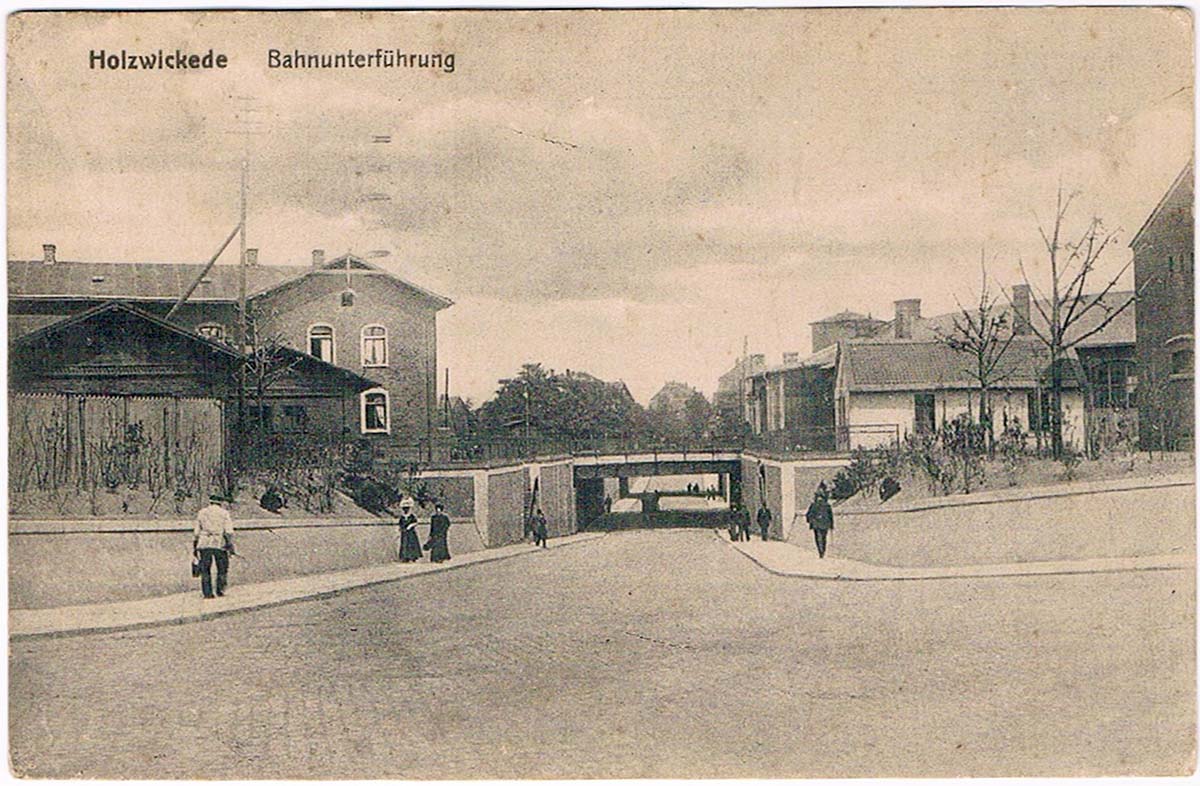 Holzwickede. Bahnunterführung, 1916
