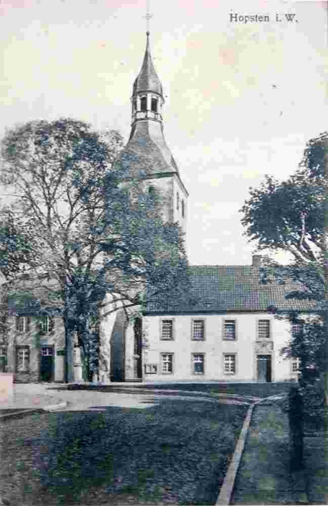Hopsten. Kirche St Georg in Historischer Ortskern, 1928