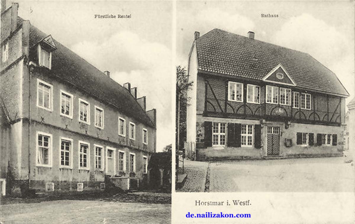 Horstmar. Fürstliche Rentei, Rathaus, 1916