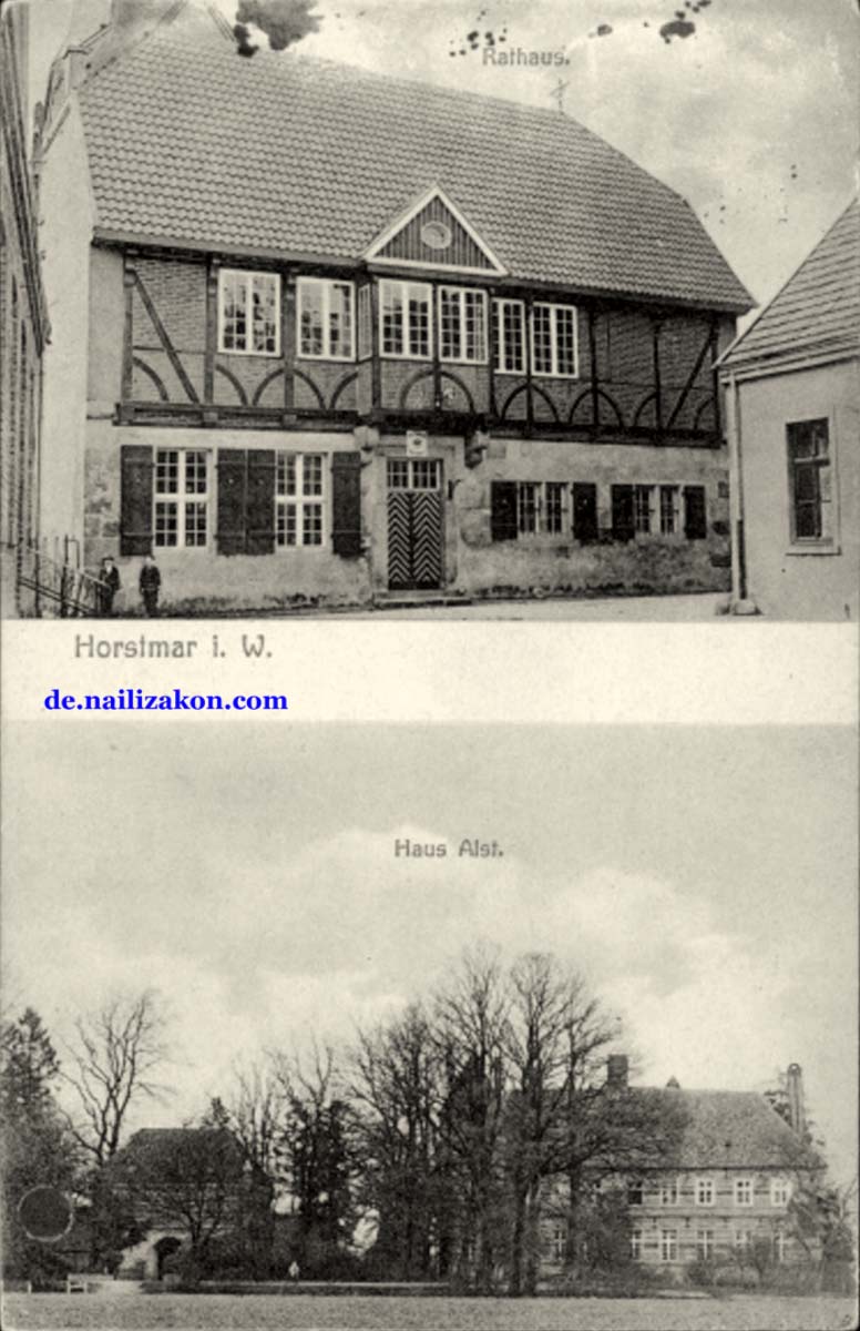 Horstmar. Rathaus, Haus Alst, 1916