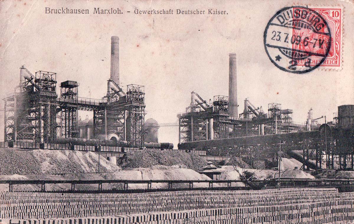 Hünxe. Bruckhausen - Gewerkschaft Deutscher Kaiser, 1909