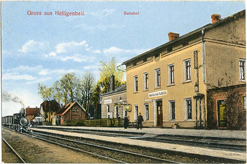 Heiligenbeil (Mamonowo). Bahnhof, 1915-1928