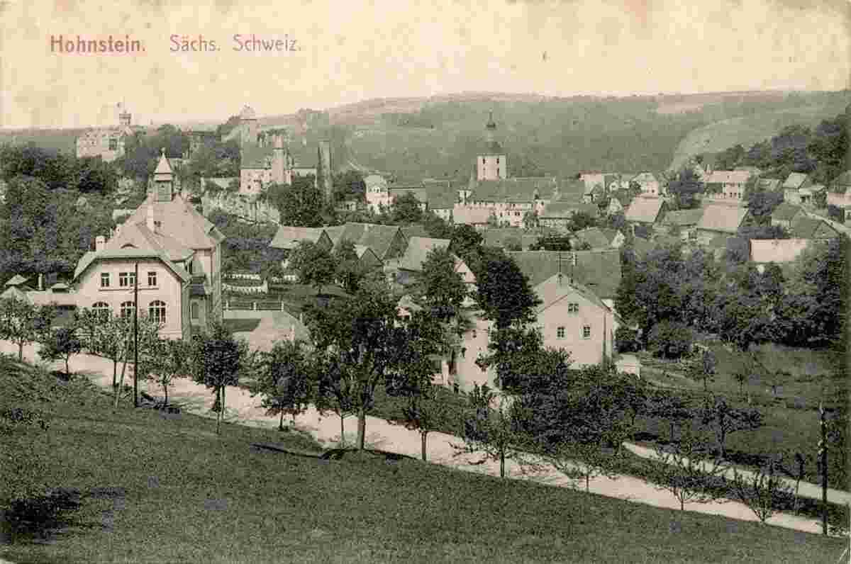 Hohenstein-Ernstthal. Blick auf Hohenstein, 1914