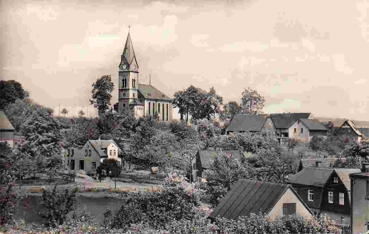 Hohenstein-Ernstthal. Wüstenbrand (Oberdorf) - Kirche, 1962