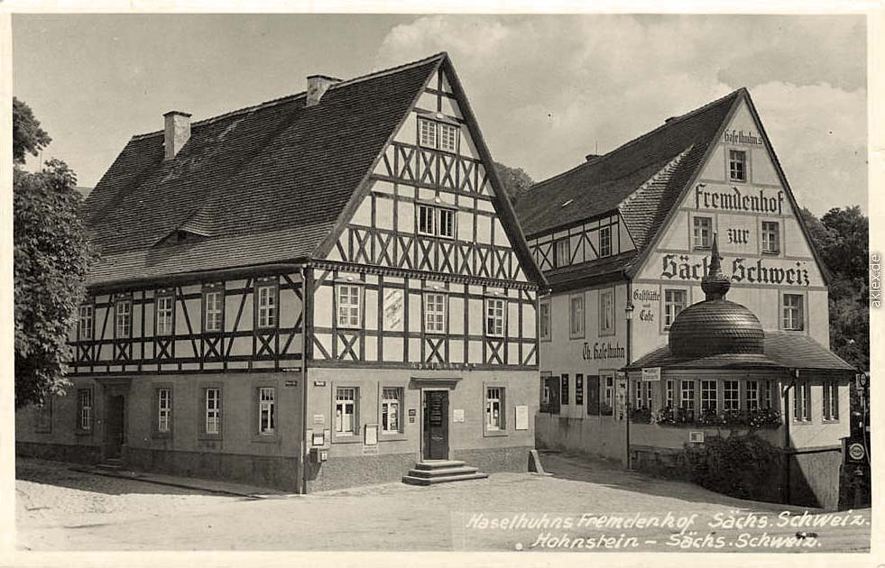 Hohnstein. Haselhuhns Fremdenhof, 1930