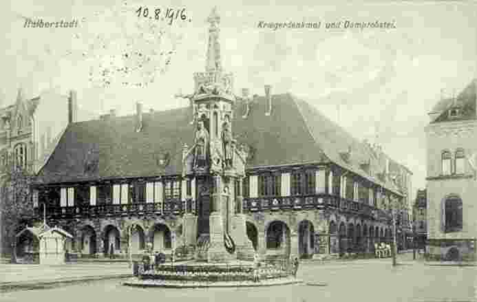 Halberstadt. Kriegerdenkmal und Dompropstei, 1916
