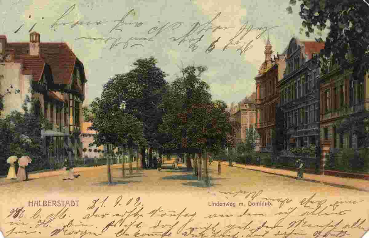 Halberstadt. Lindenweg mit Domklub, 1902