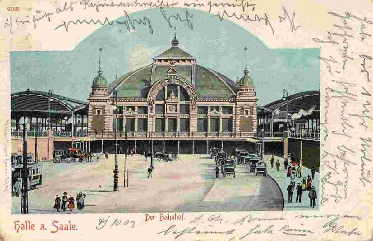 Halle. Bahnhof