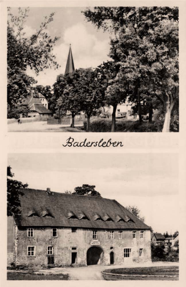 Huy. Badersleben - Kirchturm und Mittelschule