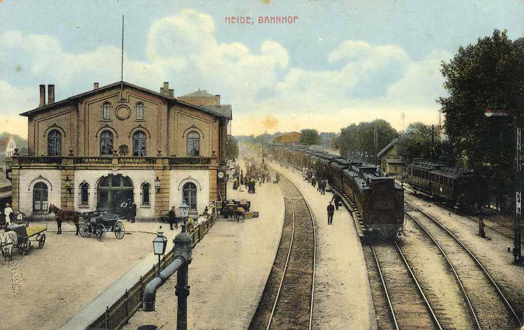 Heide. Bahnhof, 1916