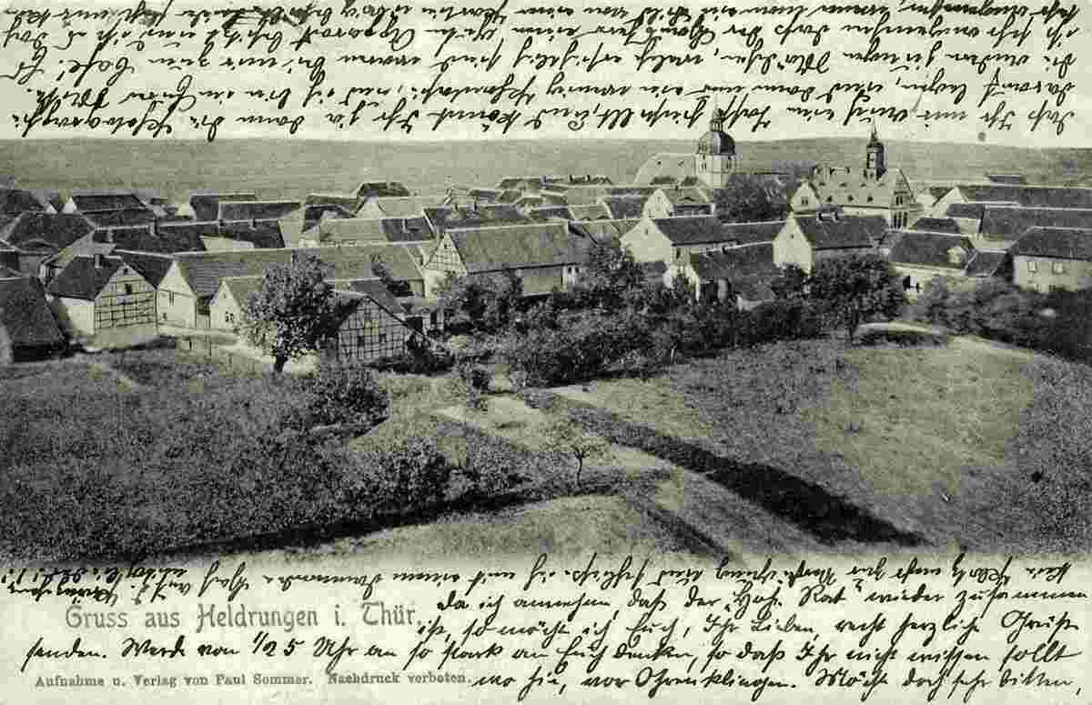 Heldrungen. Panorama der Stadt, 1904
