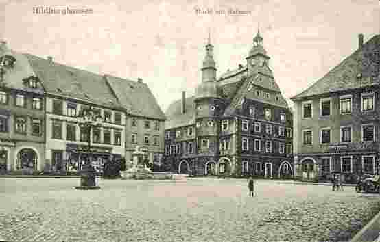 Hildburghausen. Markt mit Rathaus