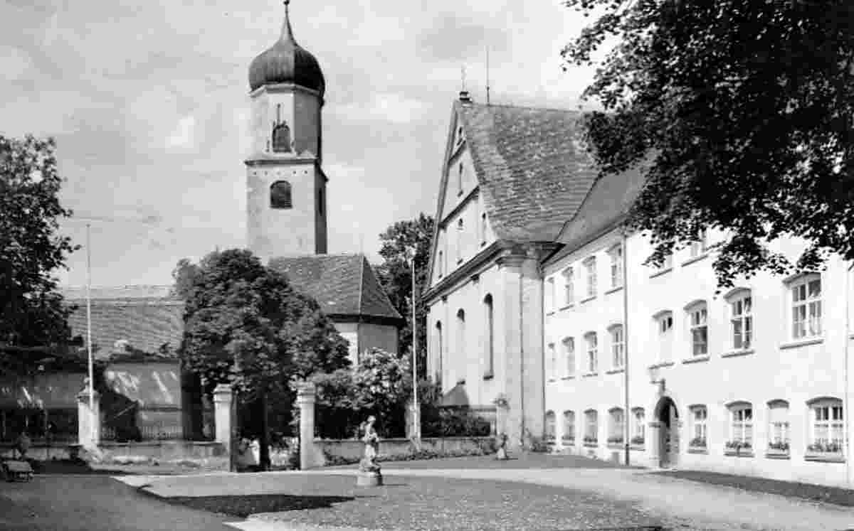 Isny im Allgäu. St.Georgs- und Nikolaus Kirche, 1954