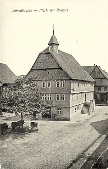 Immenhausen. Markt mit Rathaus