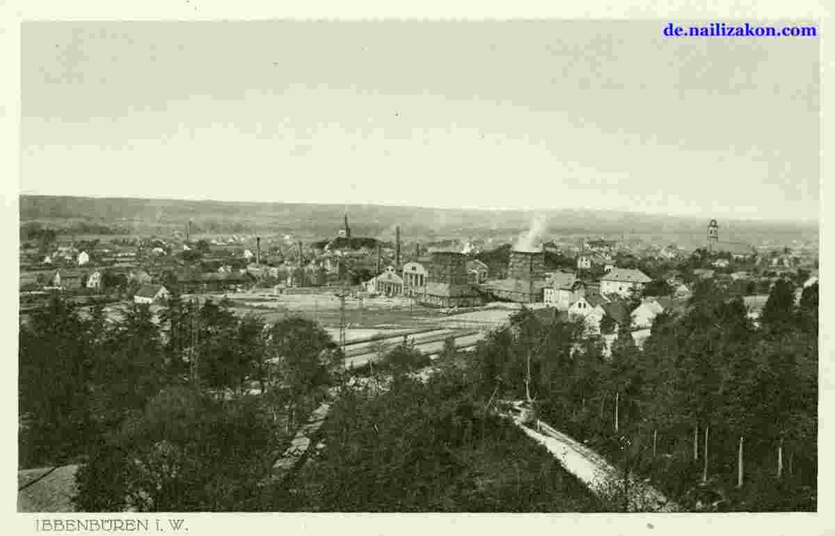 Ibbenbüren. Panorama der Stadt, 1919