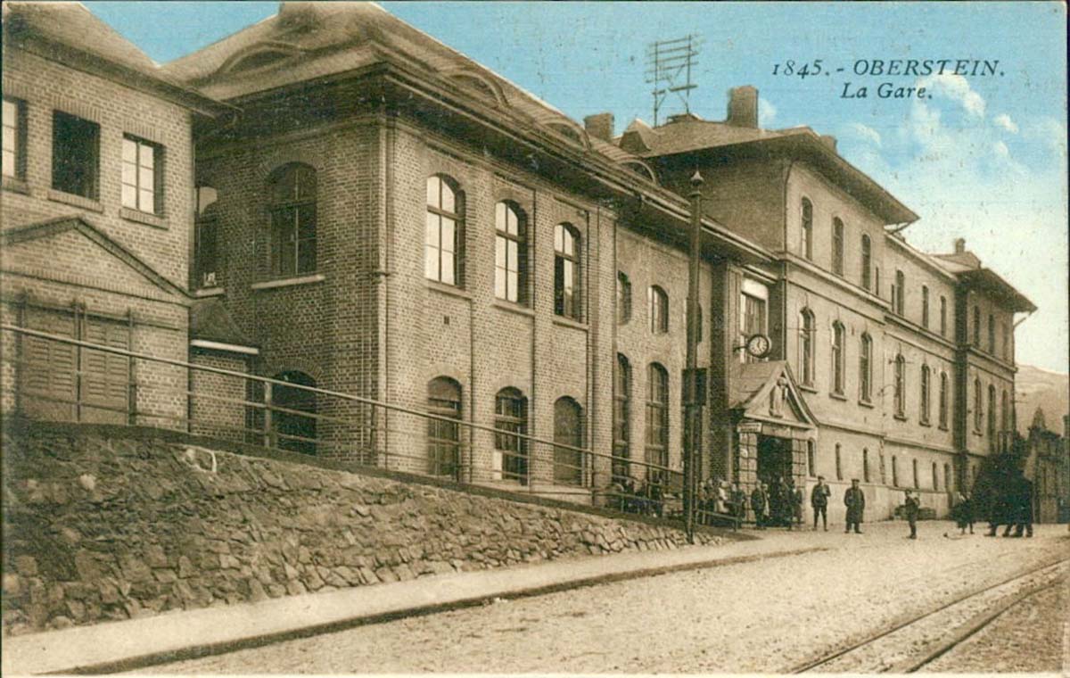 Idar-Oberstein. Oberstein - Bahnhof - La Gare, um 1920