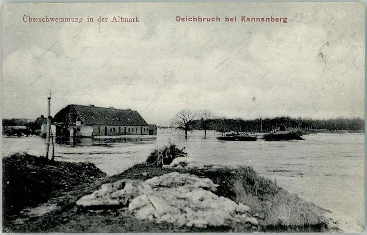 Iden (Altmark). Ueberschwemmung in der Altmark, 1909