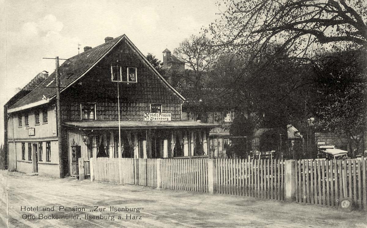 Ilsenburg (Harz). Hotel und Pension 'Zur Ilsenburg', um 1900