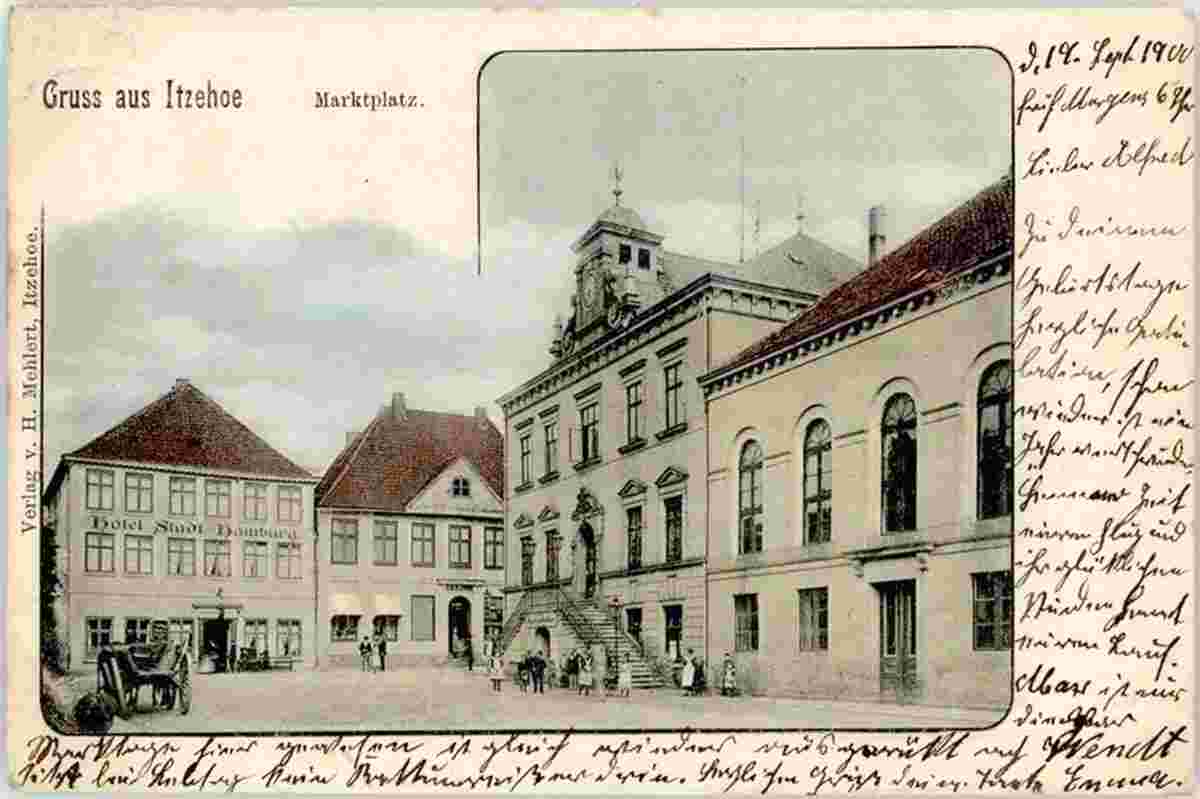 Itzehoe. Hotel Stadt Hamburg am Marktplatz, 1900
