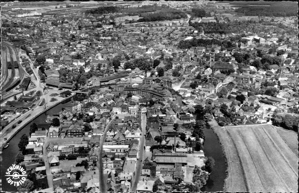 Itzehoe, Luftaufnahme, 1959