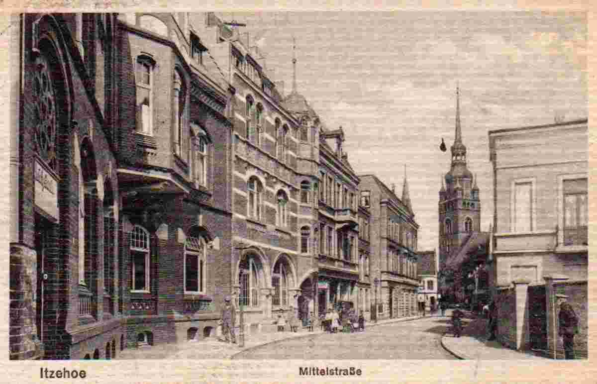 Itzehoe. Mittelstraße, 1915