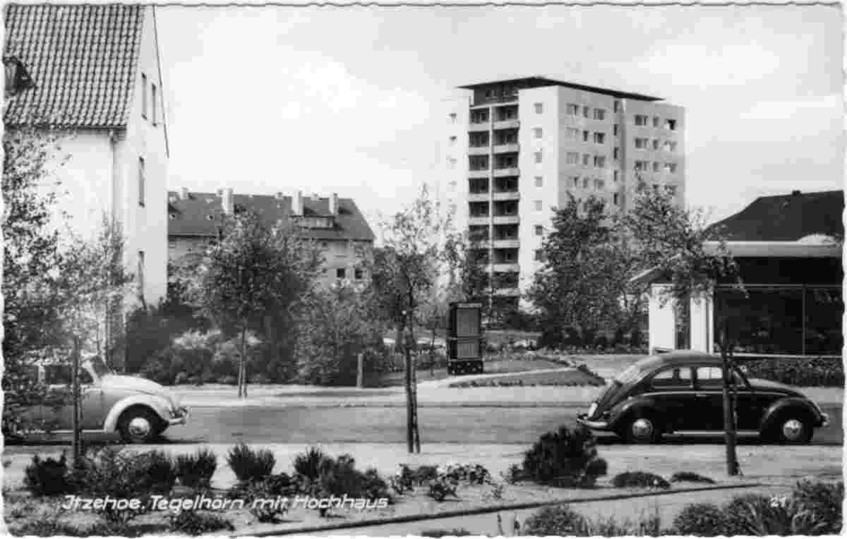 Itzehoe. Tegelhörn mit Hochhaus, 1963