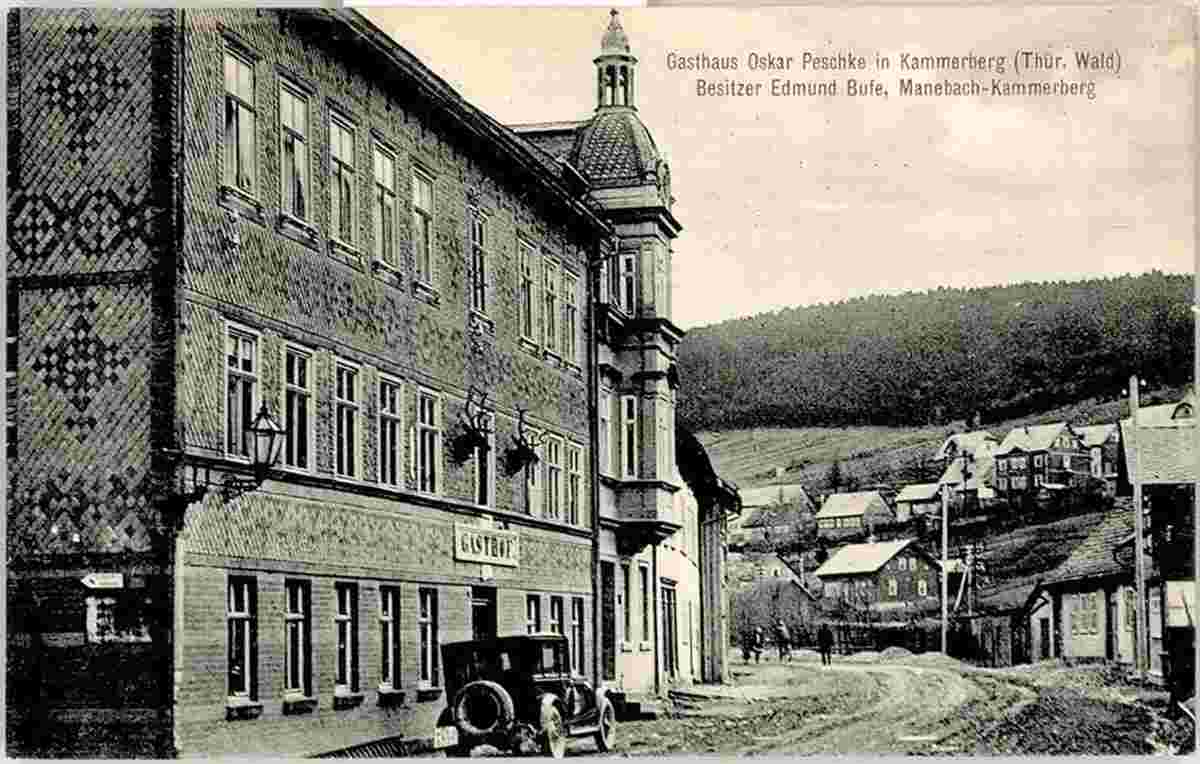 Ilmenau. Kammerberg - Gasthaus Oskar Peschke, Besitzer Edmund Bufe