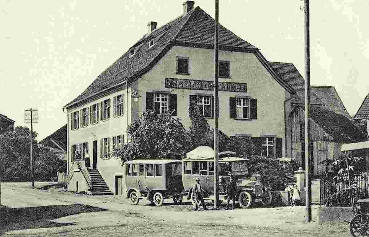 Jestetten - Bus, Gasthaus Adler von 1817, 1984 abgerissen