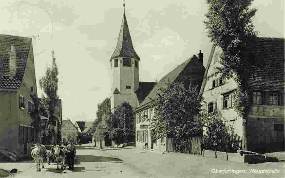 Jettingen. Oberjettingen - Hauptstraße, 1934