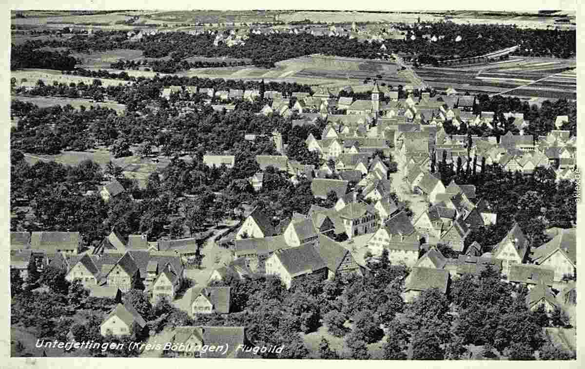 Jettingen. Unterjettingen - Luftbild, 1944