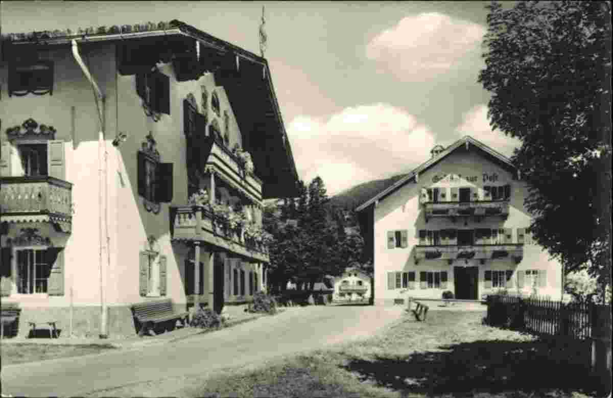 Jachenau. Gasthof zur Post, um 1955