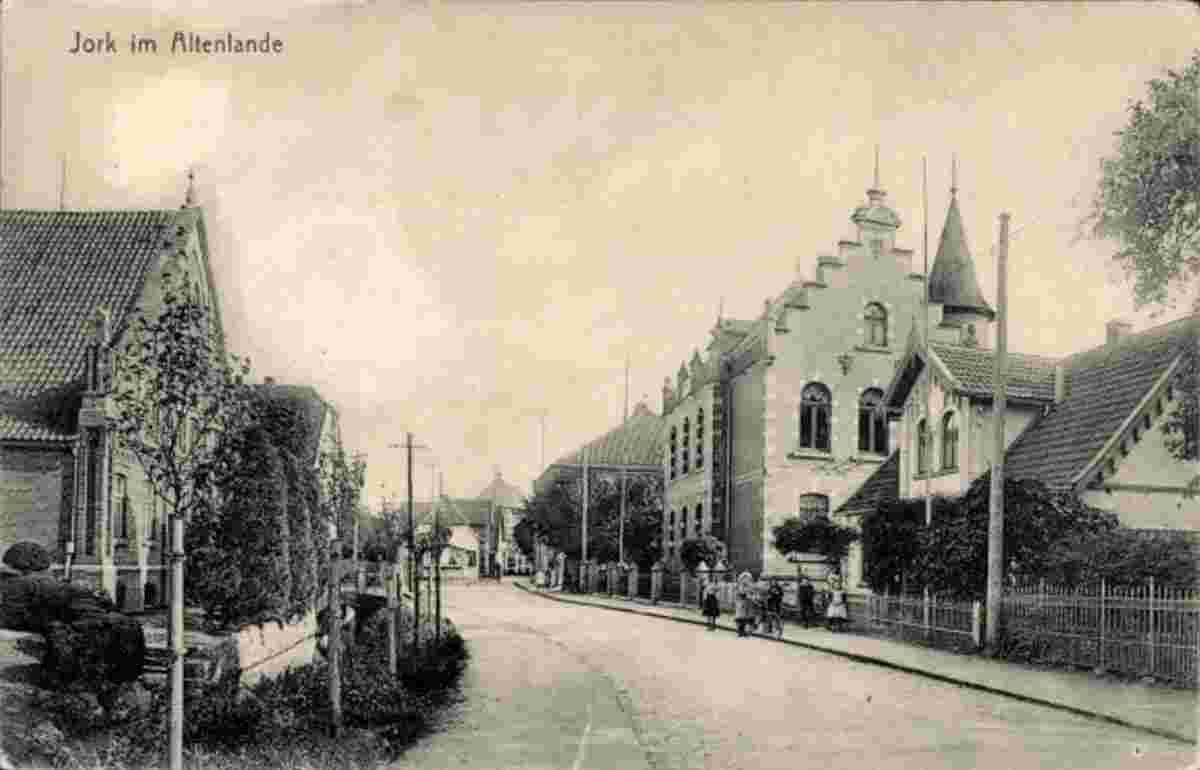 Jork - Blick auf Dorfstraße, 1929