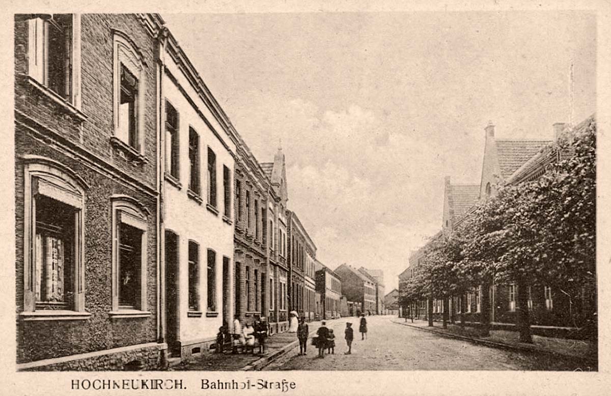 Jüchen. Hochneukirch - Bahnhofstraße, um 1919