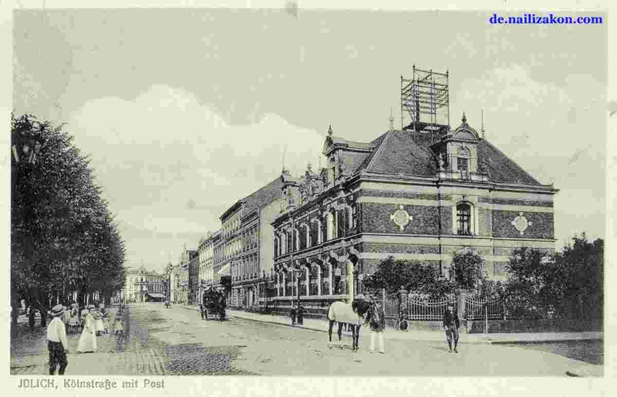 Jülich. Kölnstraße mit Postamt
