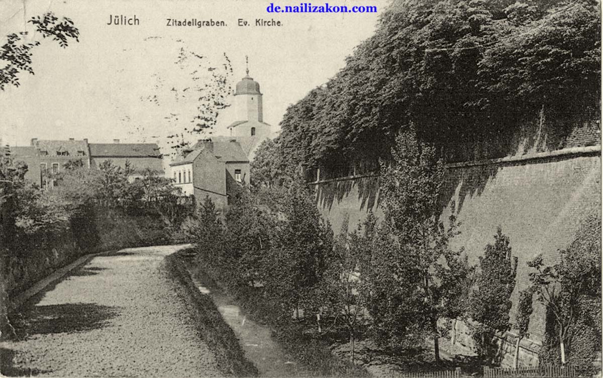 Jülich. Zitadellengraben, Evangelisches Kirche, 1919