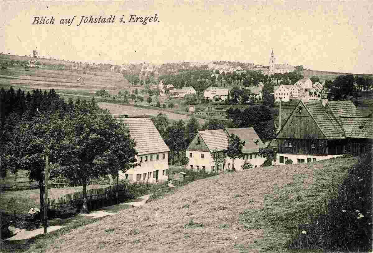 Jöhstadt. Blick auf den Ort, 1912